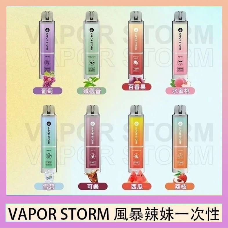 VAPOR STORM風暴辣妹 VAPOR STORM風暴辣妹一次性主機充電7500口(5%)